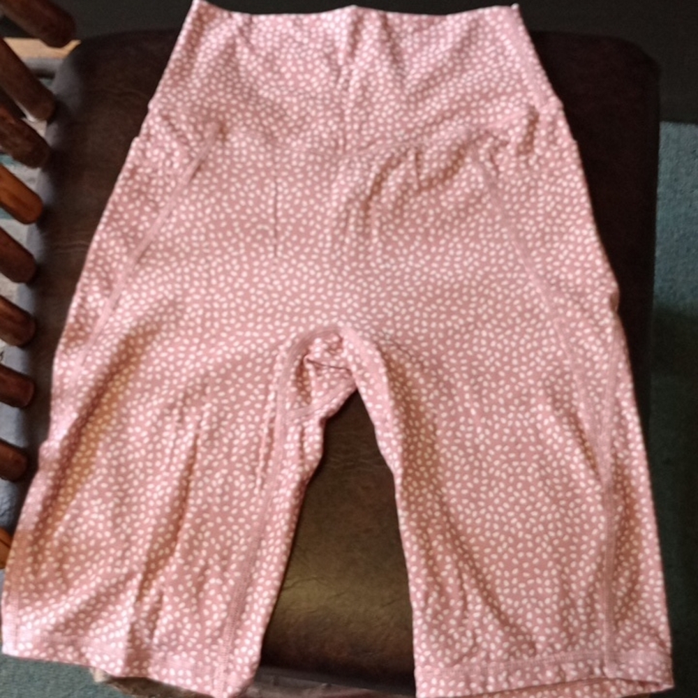 Buff Bunny Workout Bodycon Biker Shorts Polka Dots With Pockets Size XXS